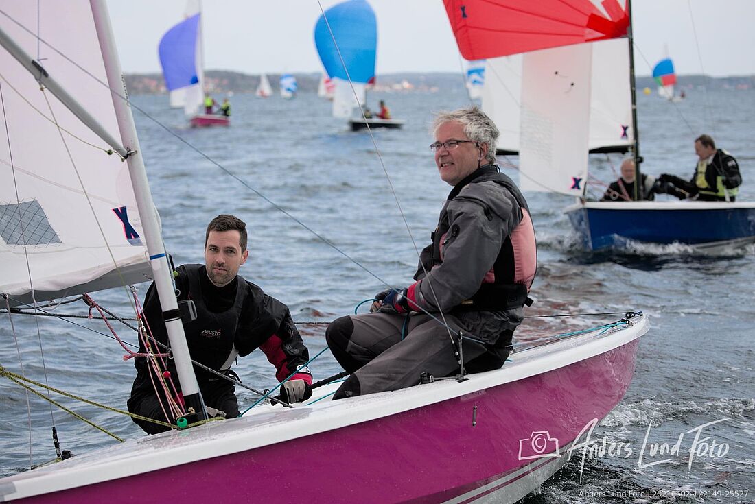 Rorsmand Hans-Henrik Riber og gast Jens-Peter Riber.